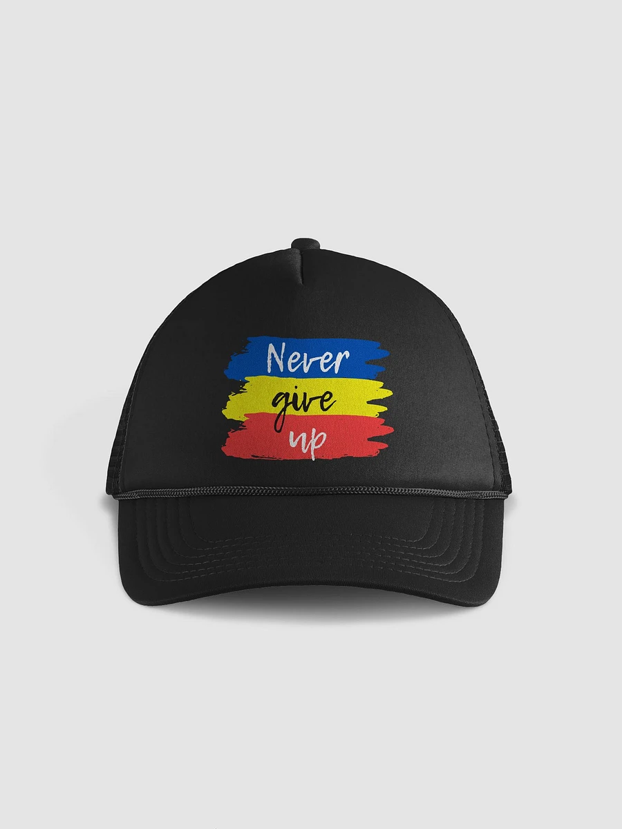 Never Give Up Printed Valucap Foam Trucker Premium Hat product image (1)