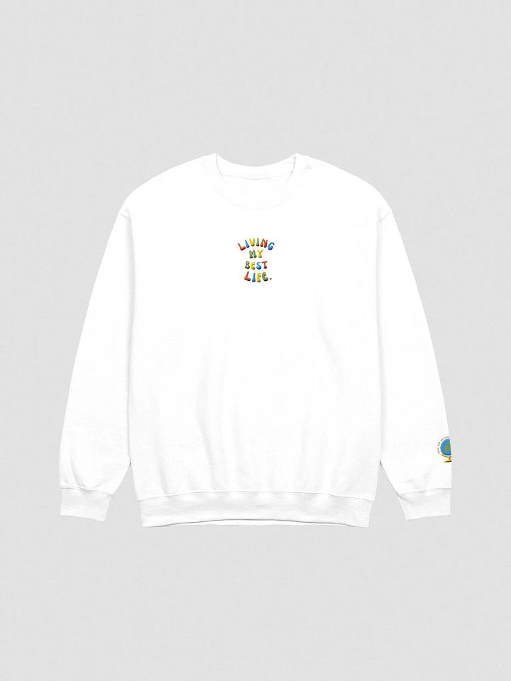 Living my Best Life: Colorful Embroidered Crewneck product image (1)