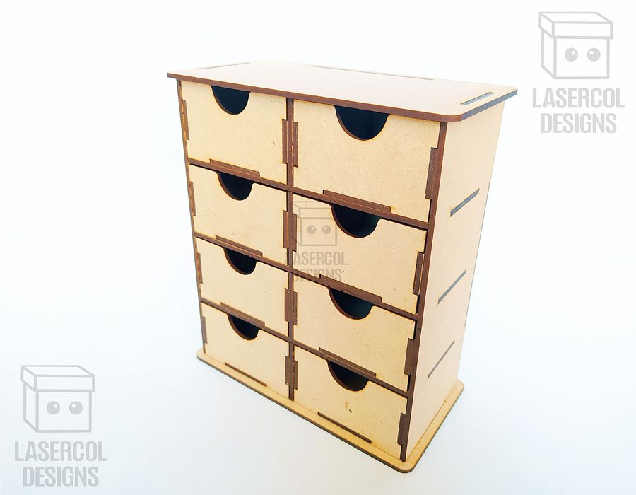 8 Drawers Desk Organizer - Laser Cut Files product image (5)