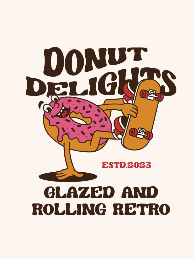 Donut Delights Mascot Character Illustration Design product image (1)