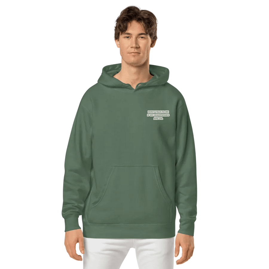 L.C. HEADPHONES ON (bubble design) embroidered pigment hoodie product image (3)