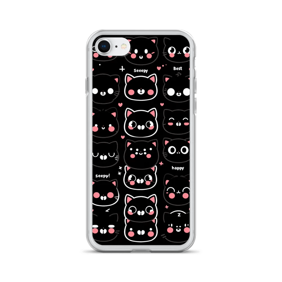 Meow Mood Clear iPhone Case product image (24)