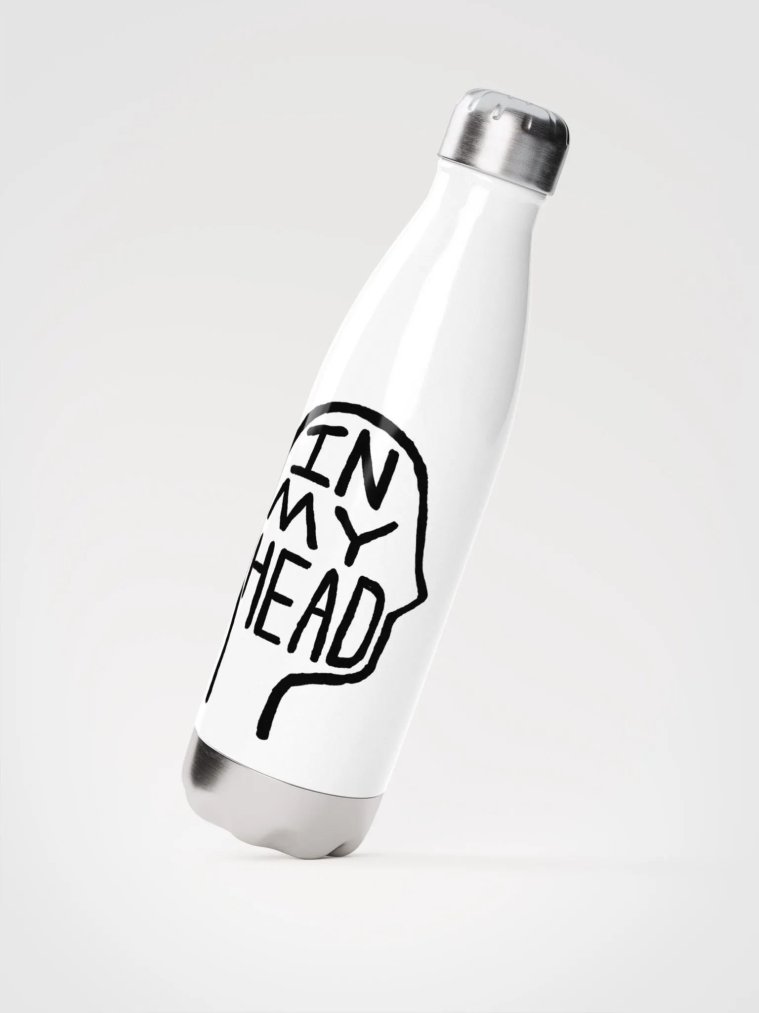 In My Head stainless steel water bottle product image (3)