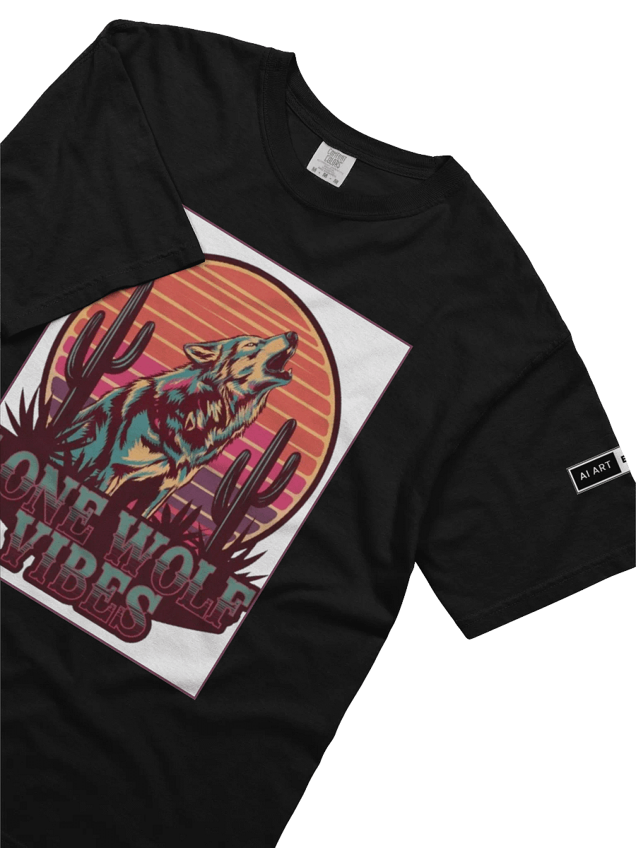 "LONE WOLF VIBES" 100% cotton T-shirt product image (8)