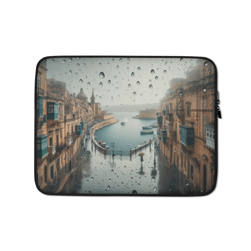 Rainy Cityscape Laptop Sleeve | AI Design product image (1)