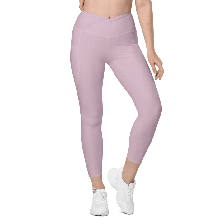 Serene Pink All Over Print Leggings with Pockets product image (1)