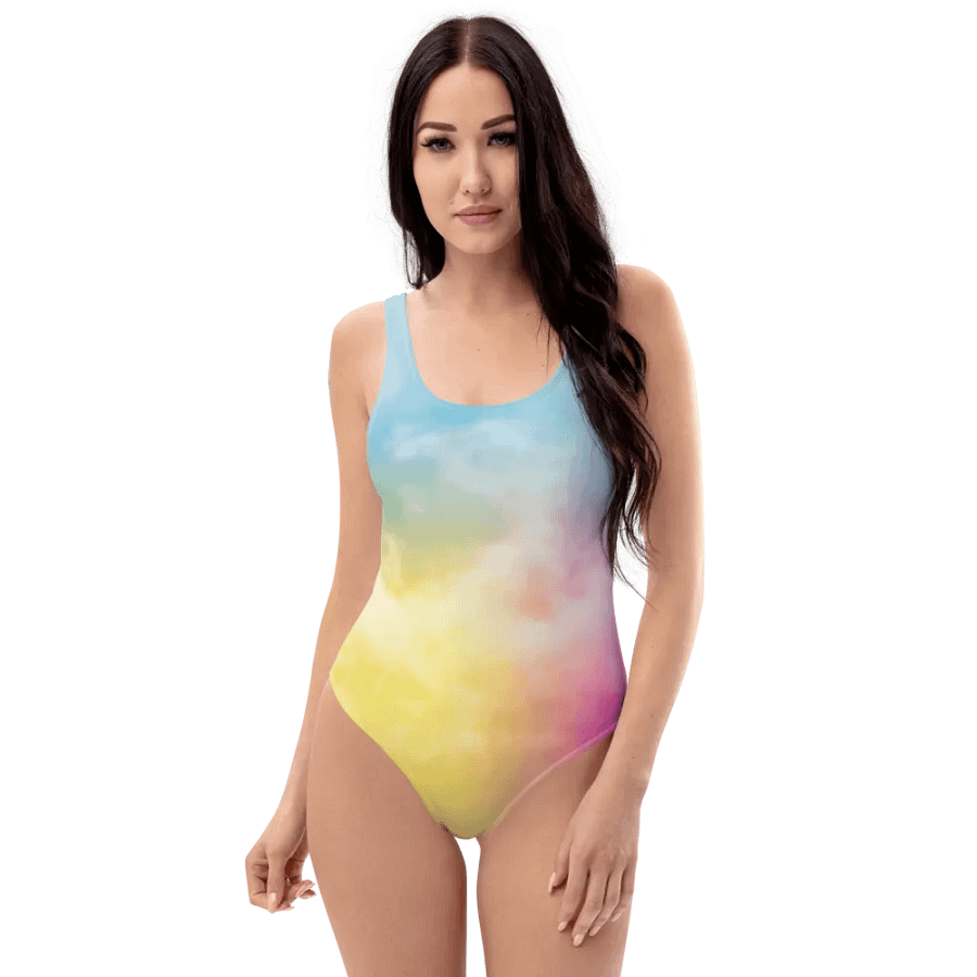 Blur Cloud Rainbow Design one piece Swimsuit - V3 product image (5)