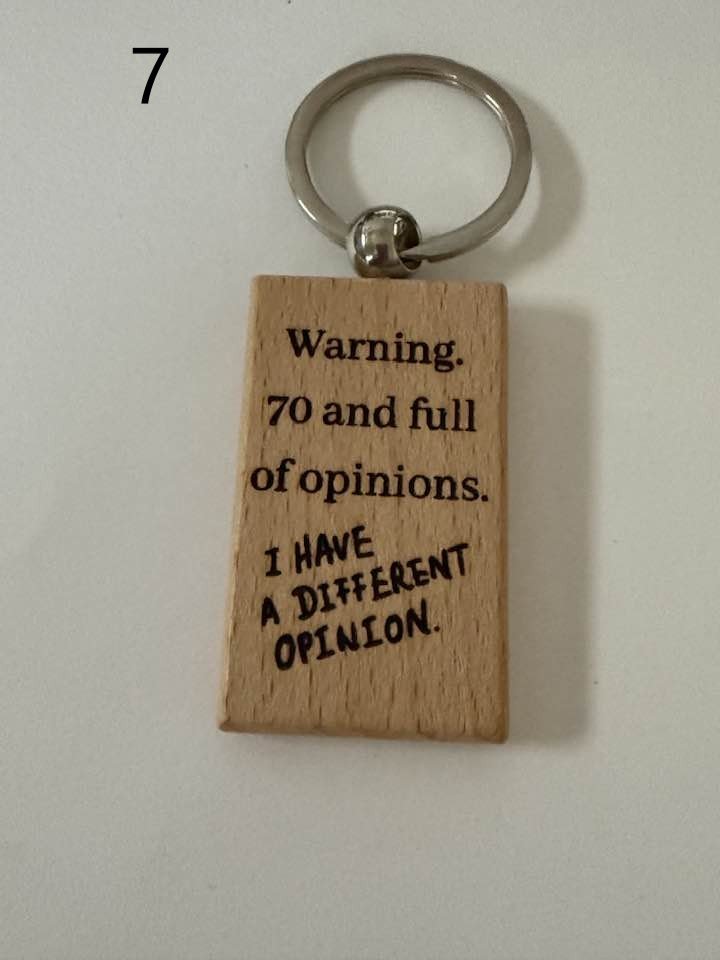 Milestone Birthday Wooden Engraved Keychains | Age 21–70 | Handmade Gift for Him or Her (5) product image (7)