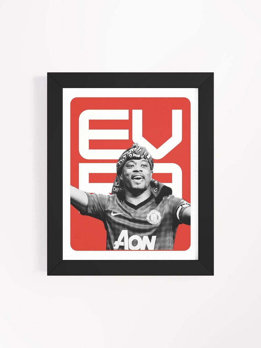 Patrice Evra BW Manchester United Name Art Framed Print product image (4)
