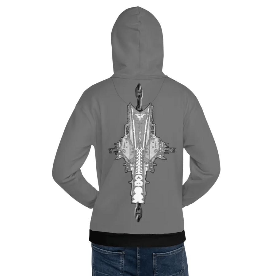 Gray Foss double tug Sketch Hoodie product image (7)