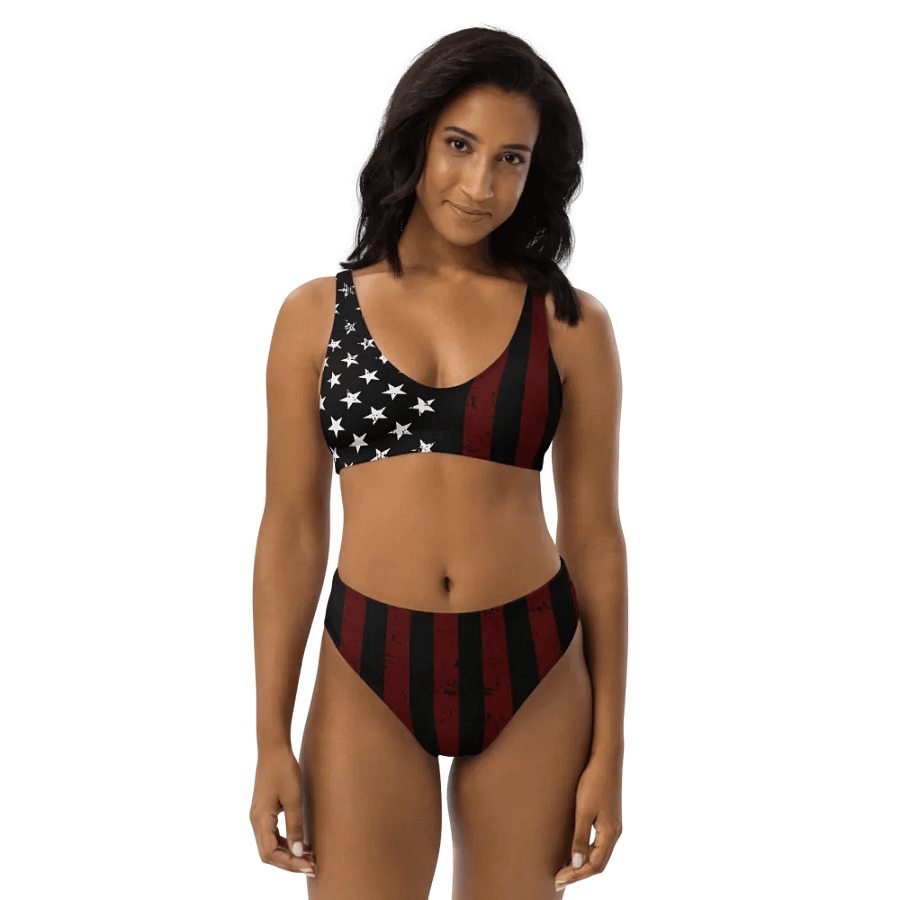 Distressed Black & Red Americana Bikini Set product image (8)