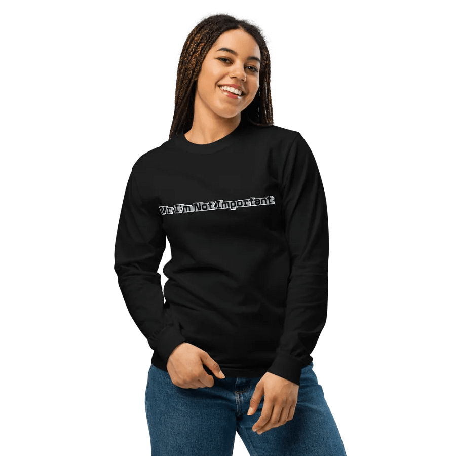 Unisex Garment-Dyed Heavyweight Long Sleeve Shirt - Mr I'm Not Important product image (5)