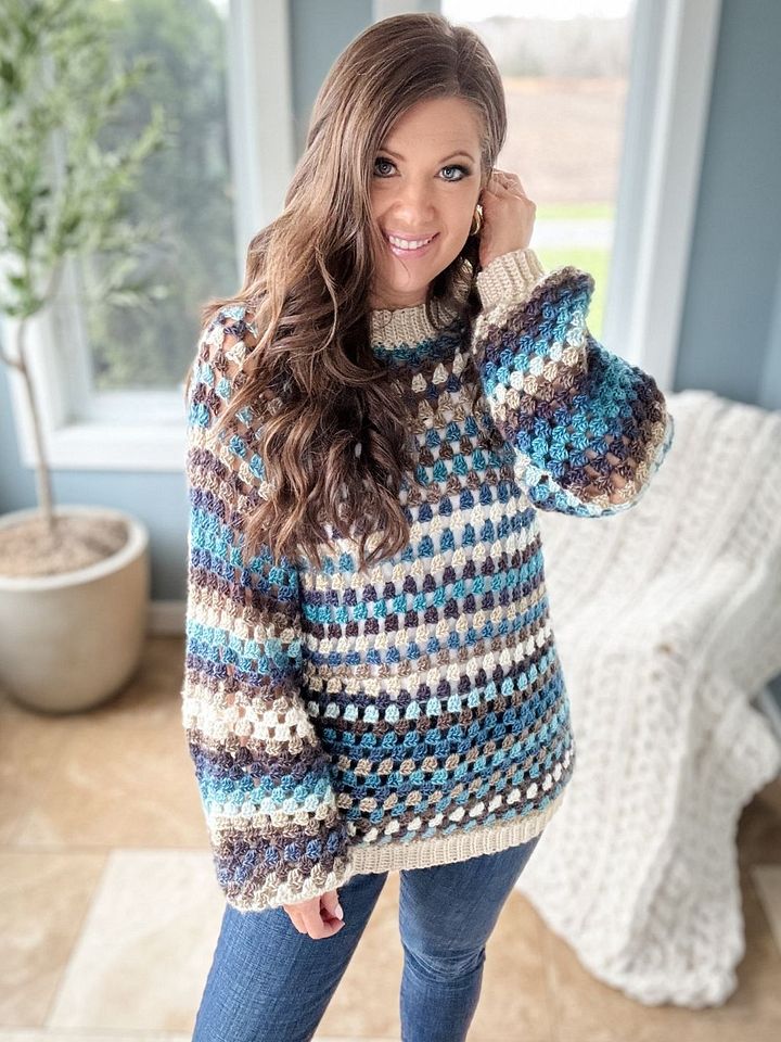 Granny Pop Pullover Crochet Pattern product image (2)