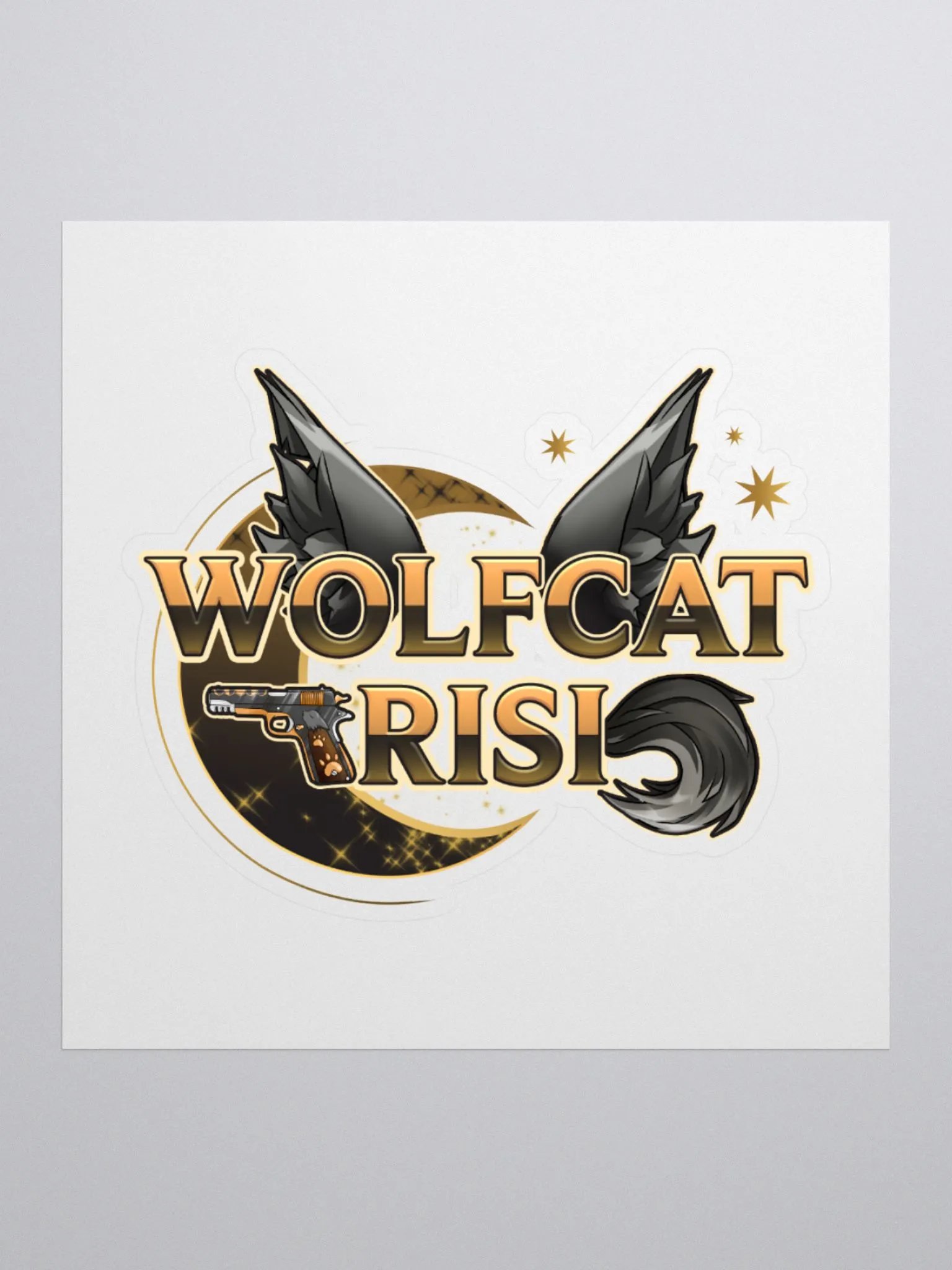 WolfcatRisi Logo Sticker product image (1)