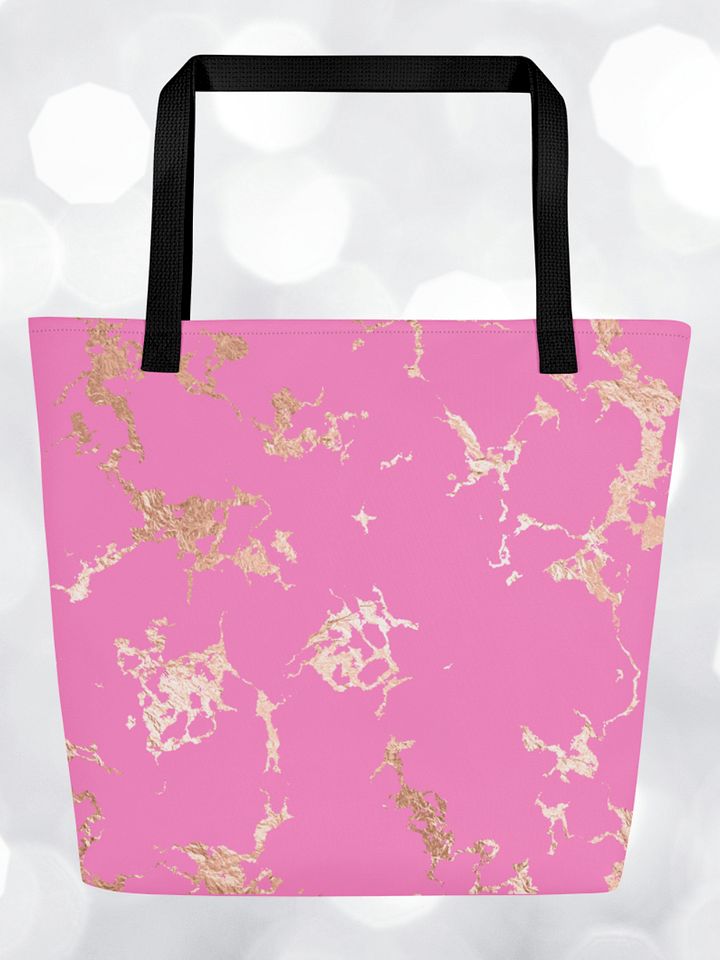 Pink Golden Marble All-Over Tote Bag product image (1)