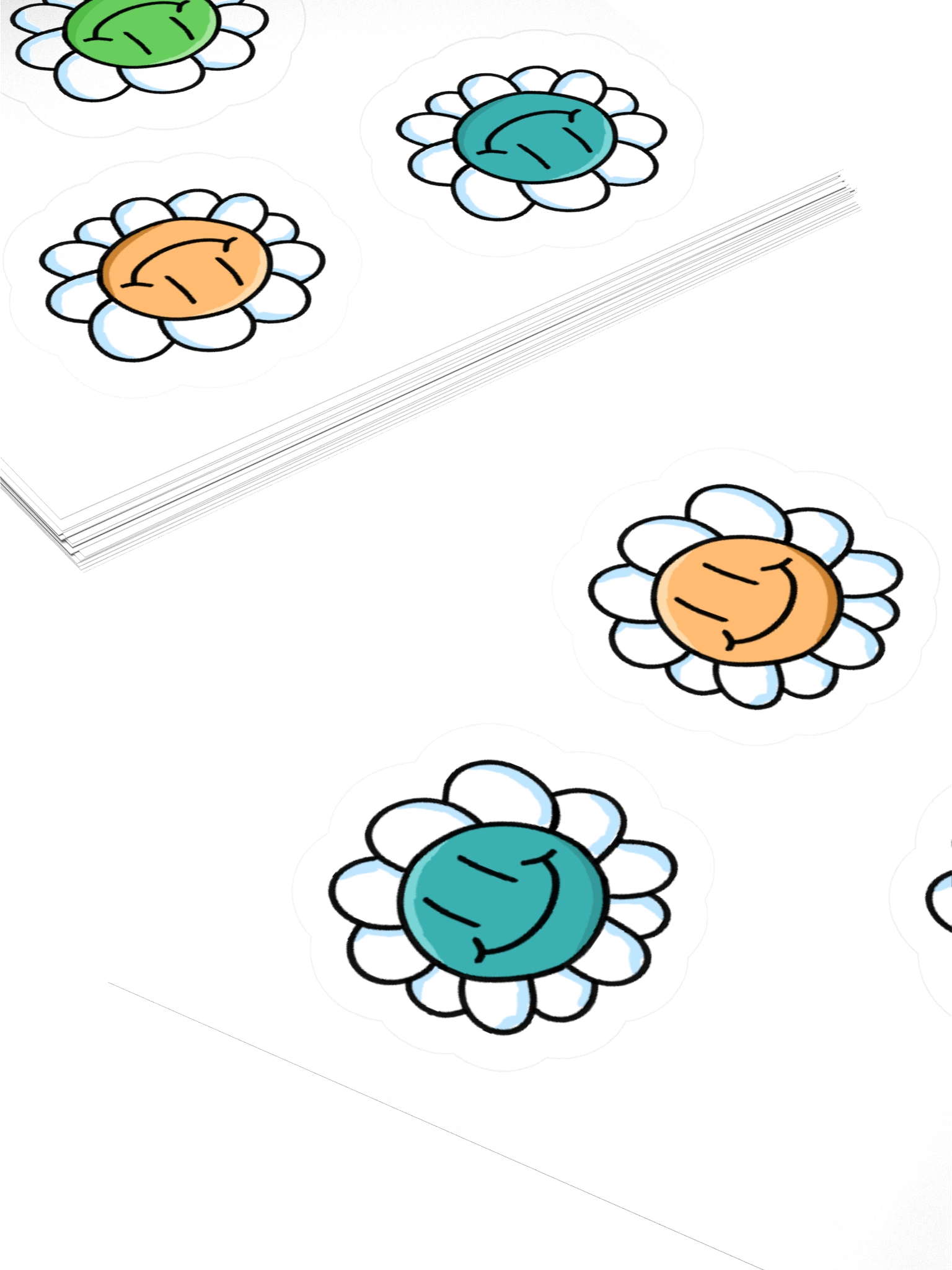 smiling flower stickers 1 product image (11)
