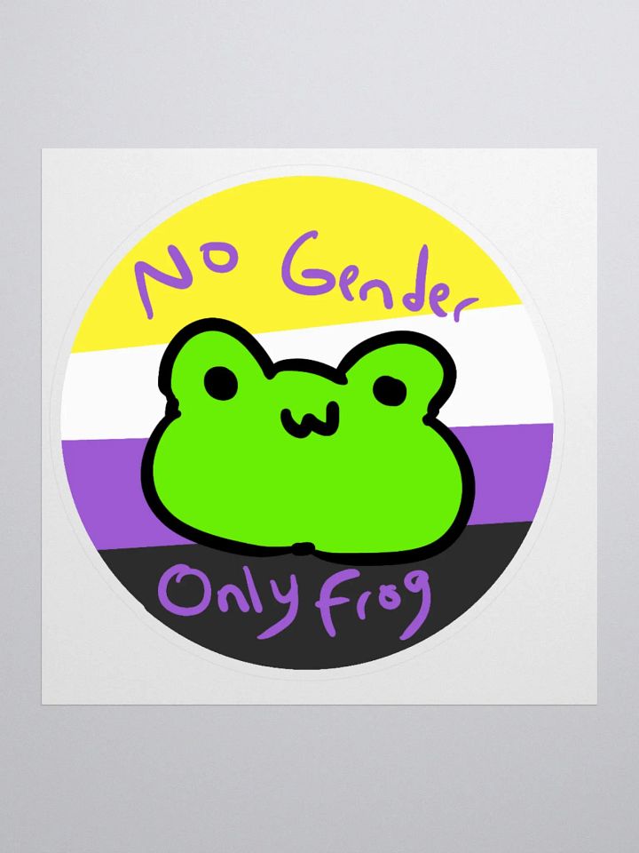 No Gender Only Frog Sticker product image (1)