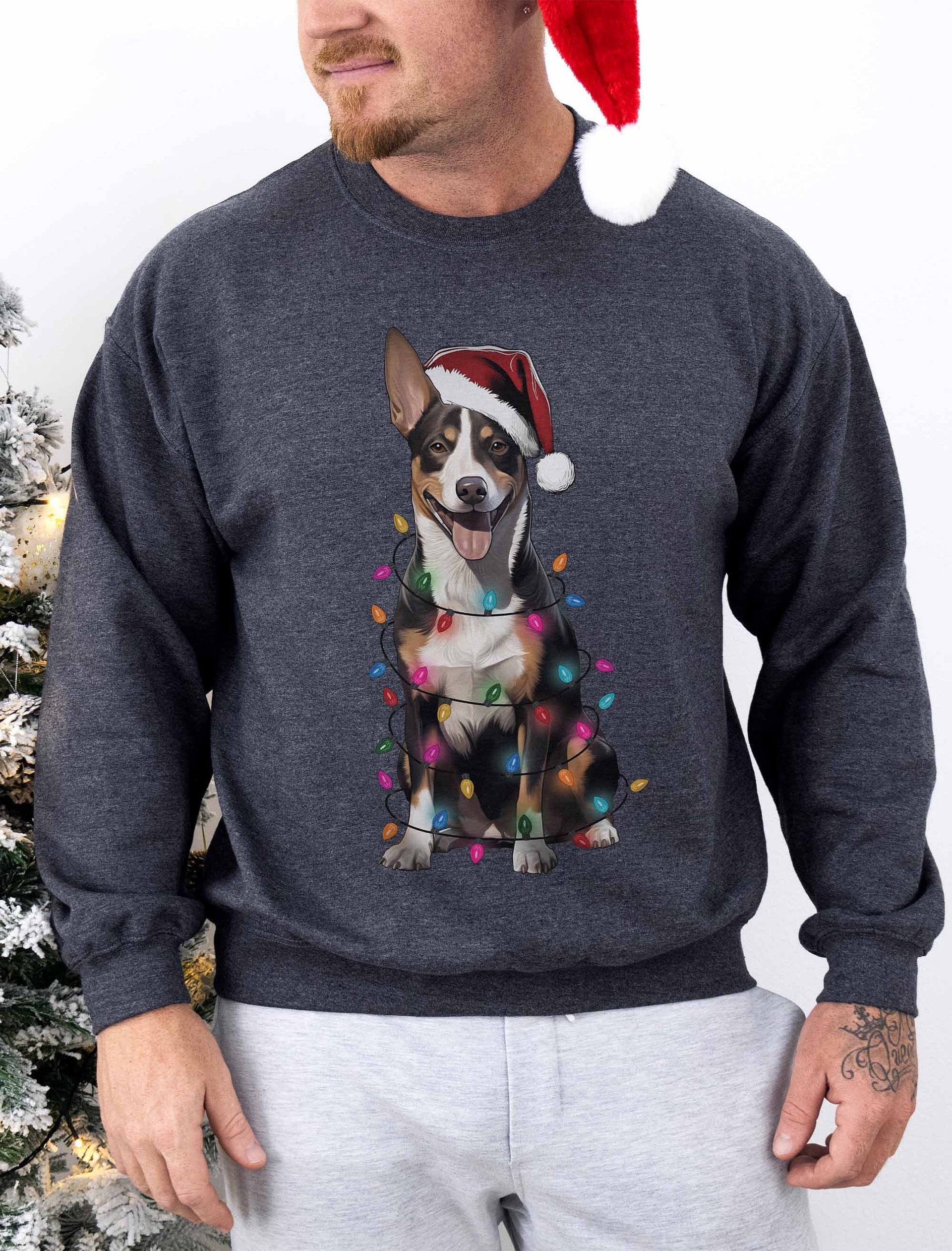 Funny Basenji(Tricolor) Christmas Sweatshirt for Basenji Paw-rents product image (1)