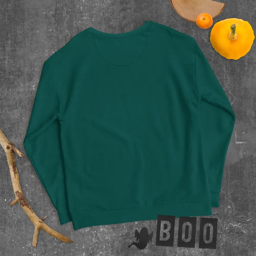Plain Dark Green True Summer Unisex Recycled Polyester Heavyweight Premium Sweatshirt by Treasure Pie product image (11)