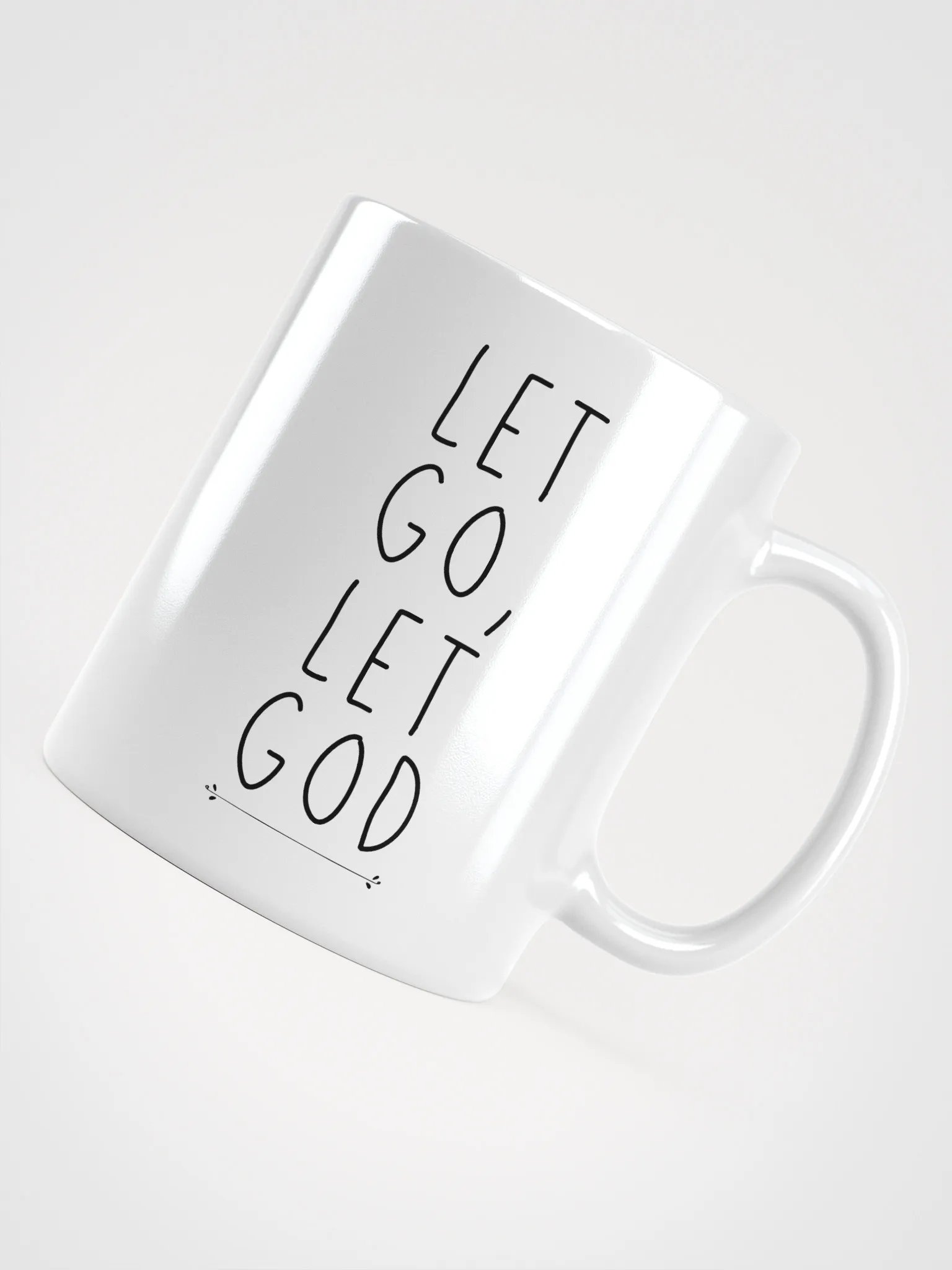 'Let Go, Let God' White Glossy Mug product image (5)