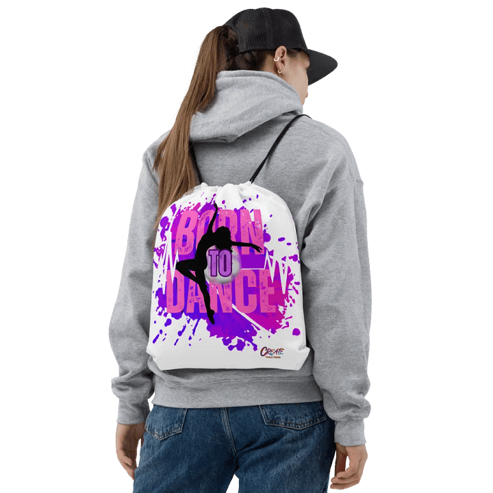 Born to Dance Her Silhouette Full Print Drawstring Bag product image (2)