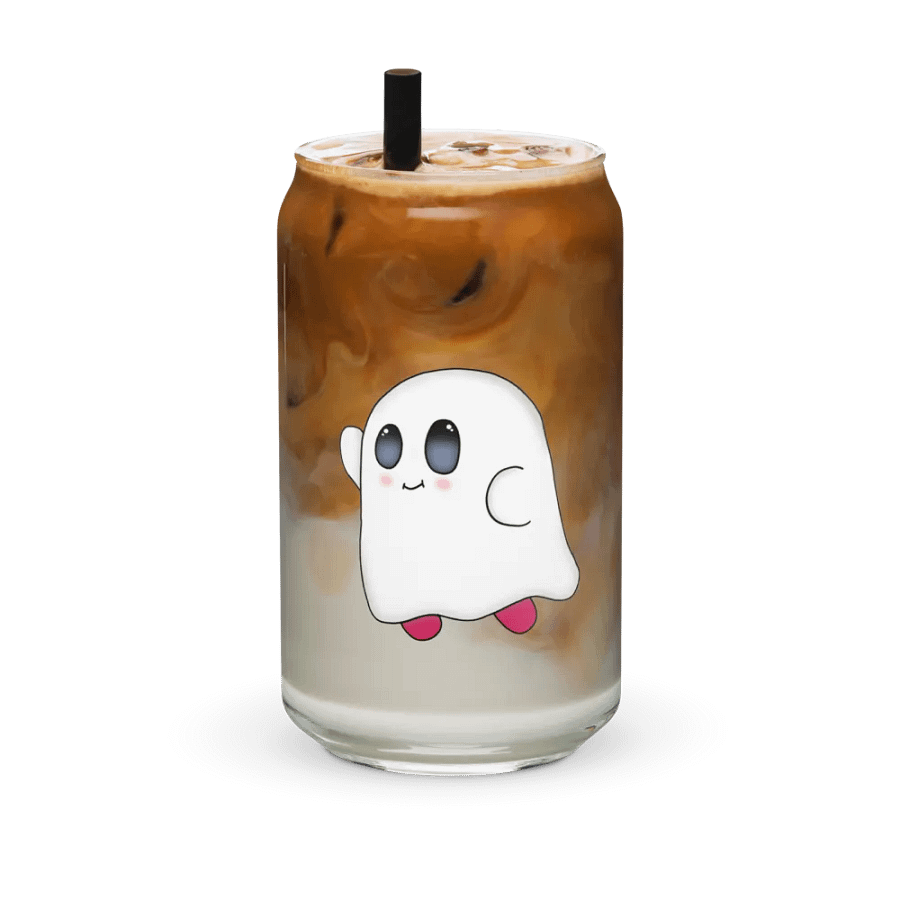 Ghost kirby drinking glass product image (6)