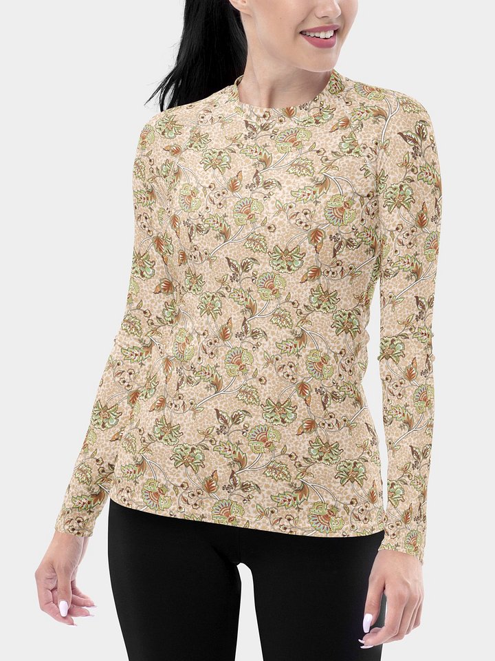 Rash Guard "Elegant Neutral Beige Chintz" product image (1)