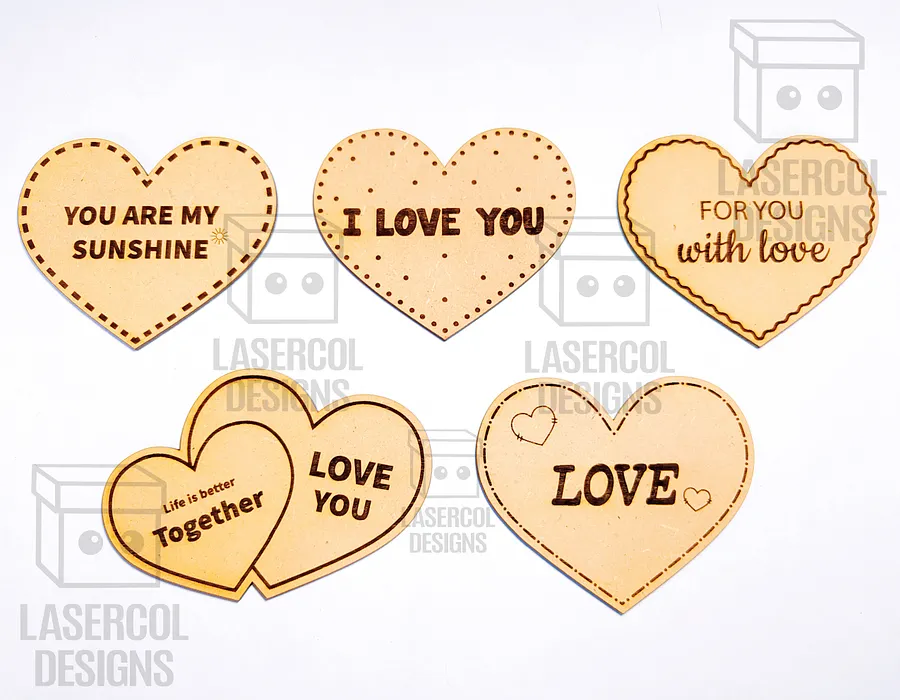Hearts Bundle (Set 1-2-3-4) - Laser Cut Files product image (10)