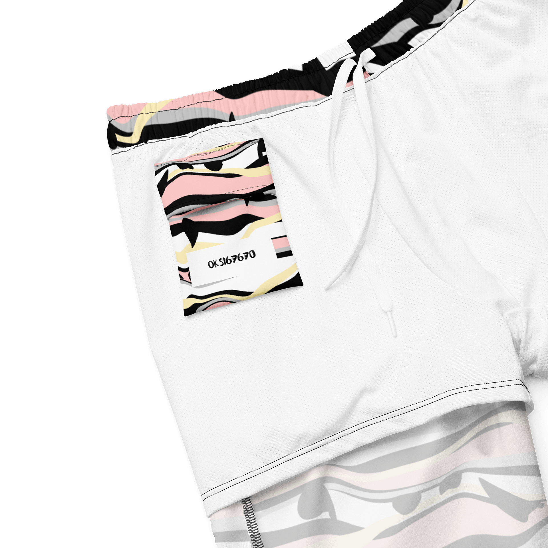 Symmetry Waves All-Over Print Swim Trunks product image (6)
