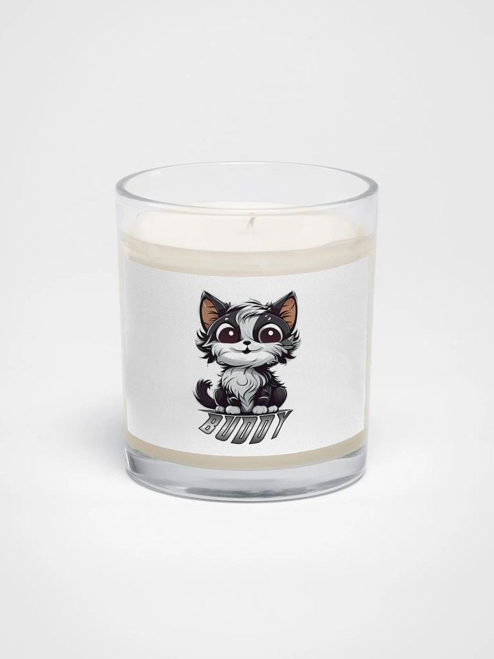 Buddy Soy Wax Candle In A Clear Glass Jar product image (1)