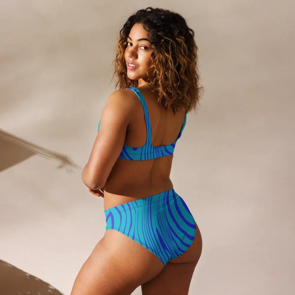 Ocean Vortex High Waited Bikini Set product image (2)