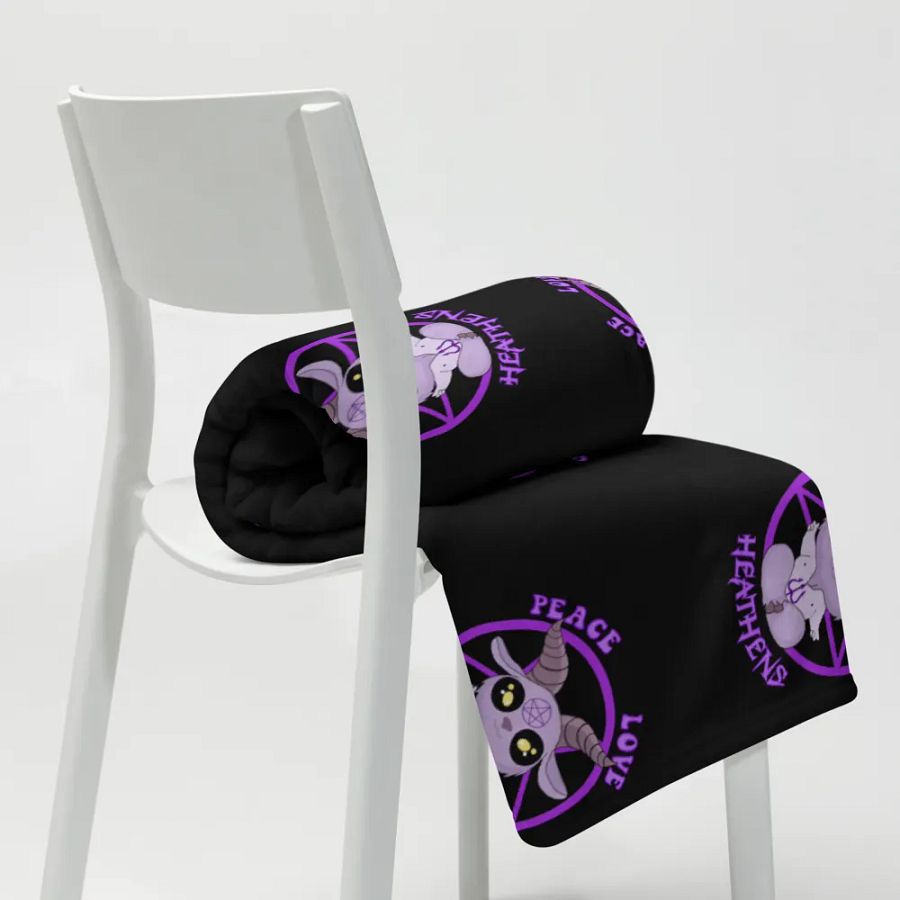Peace, Love, Heathens Throw Blanket - Purple product image (20)
