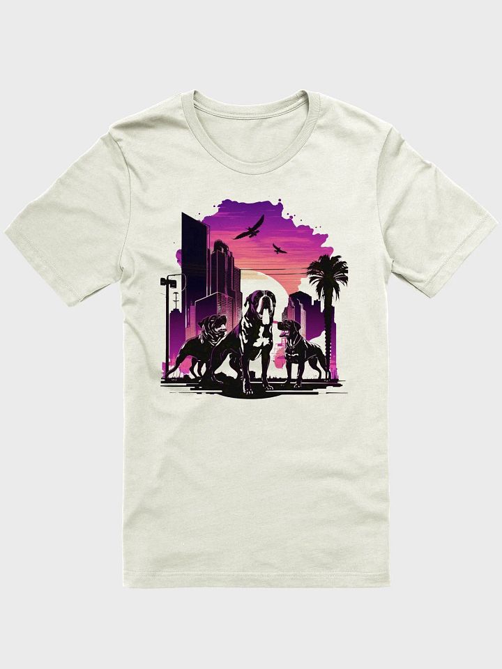 Purple Retro Three Big Dogs Regular Fit T-shirt product image (2)