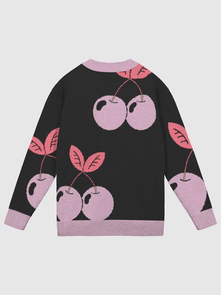 Cherry pattern knitted cardigan product image (7)