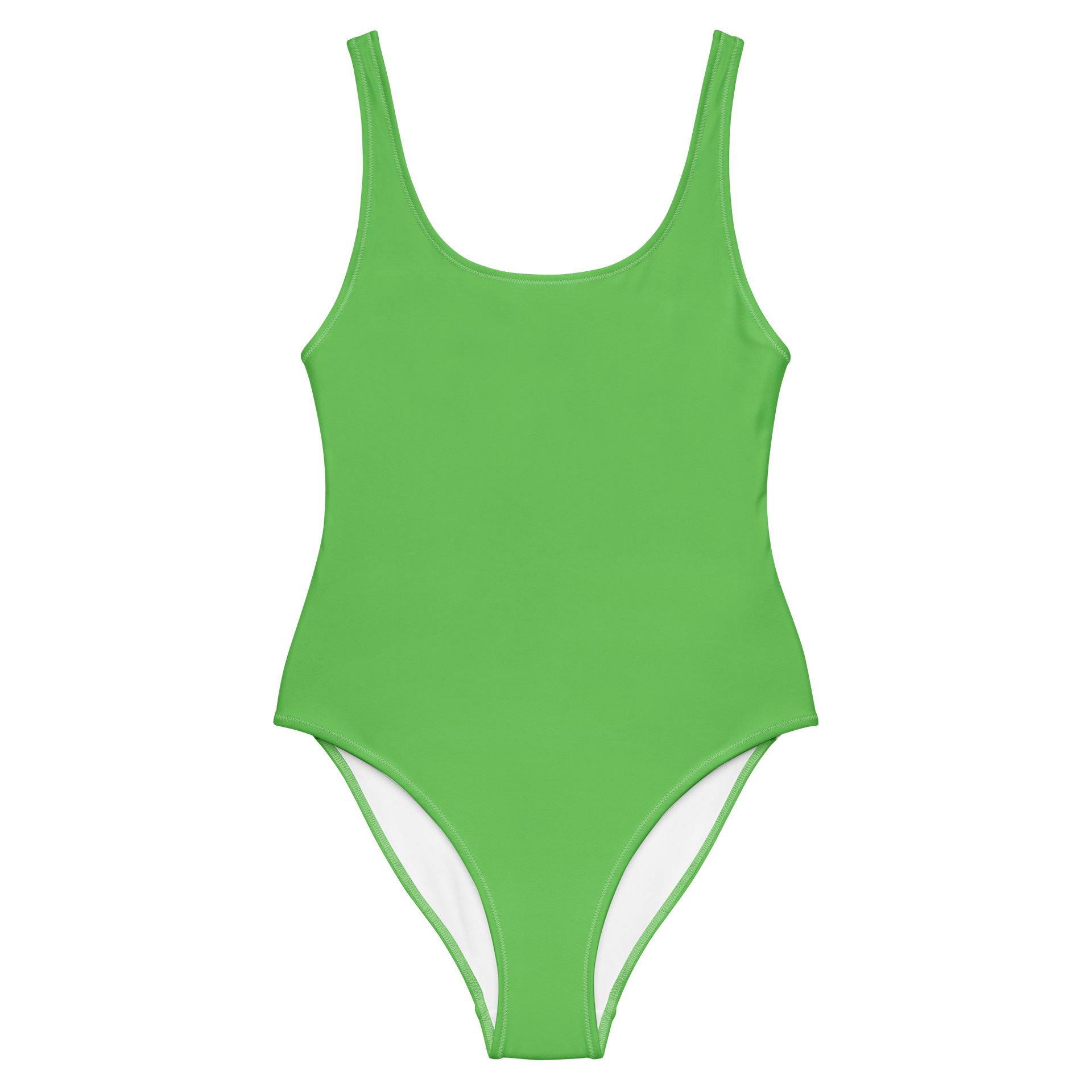 Stadium Grass Green Solid Color Retro Inspired Women's One Piece Swimsuit product image (1)