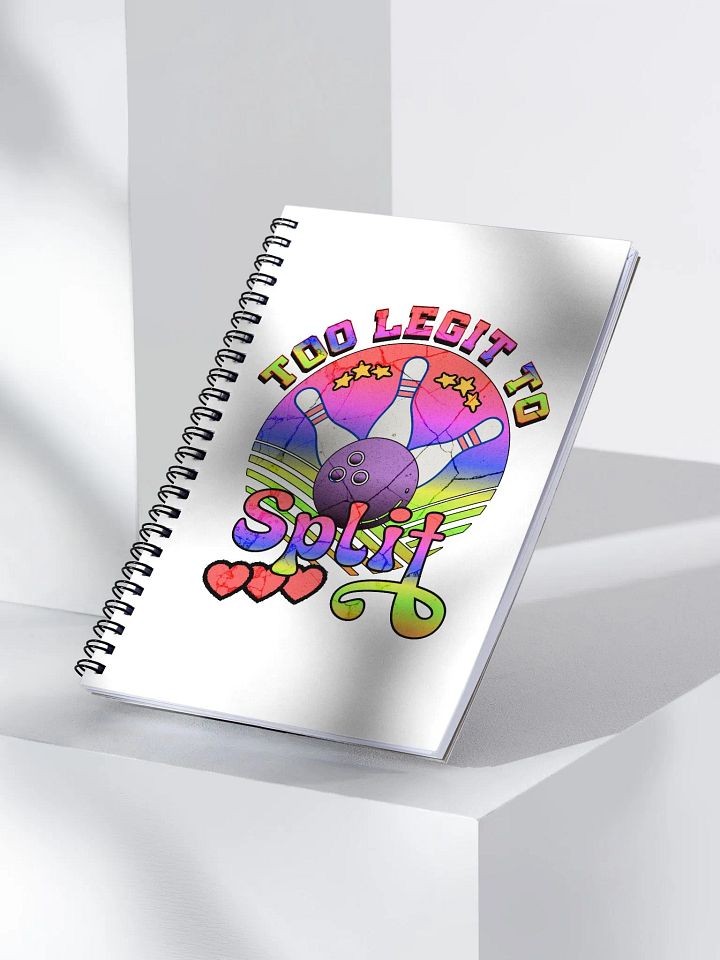 Too Legit To Split Bowling Rainbow Stars Notebook product image (2)