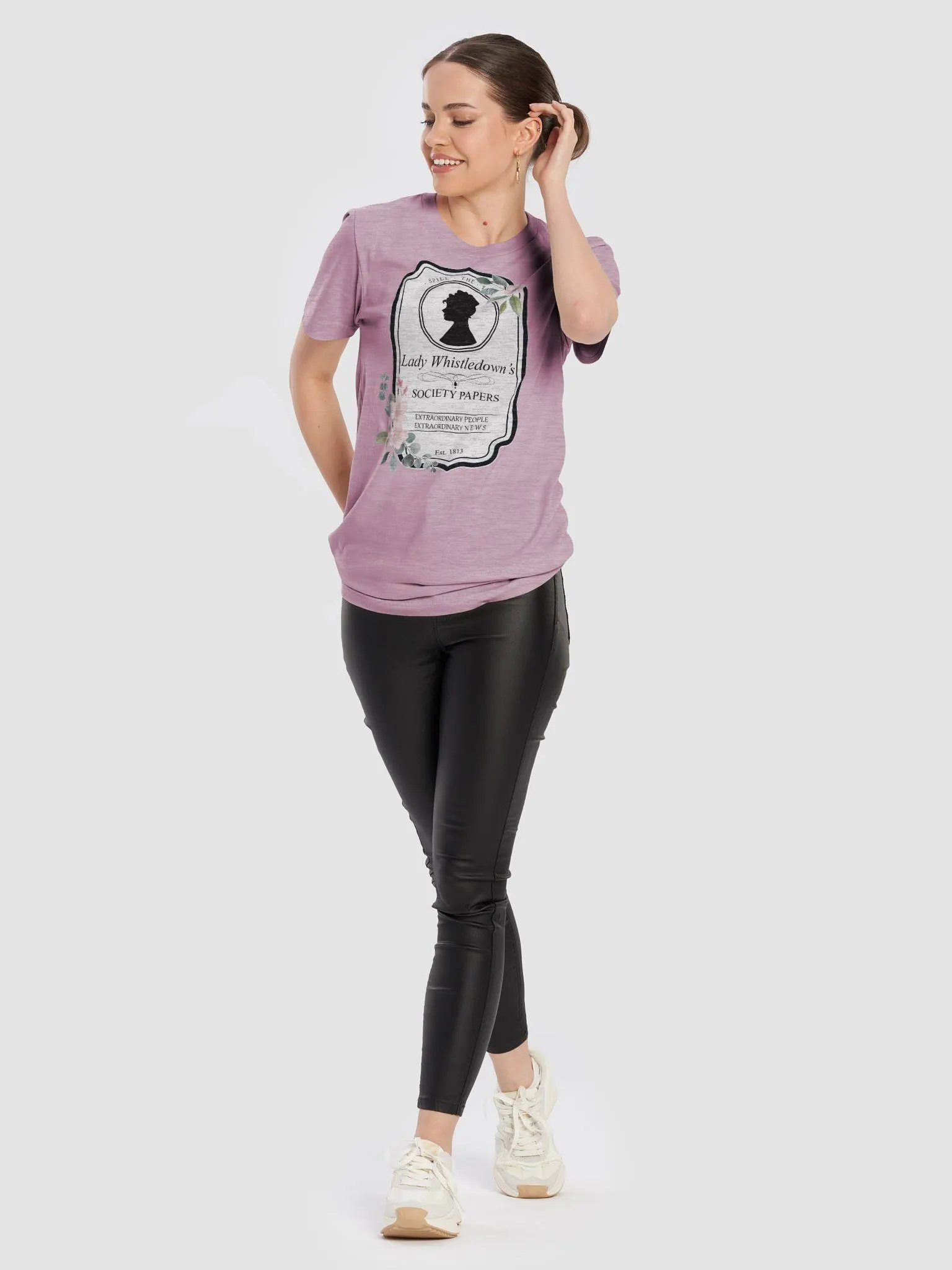 Lady Whistledown Society T-Shirt | Bridgerton Vintage Crest Design product image (40)
