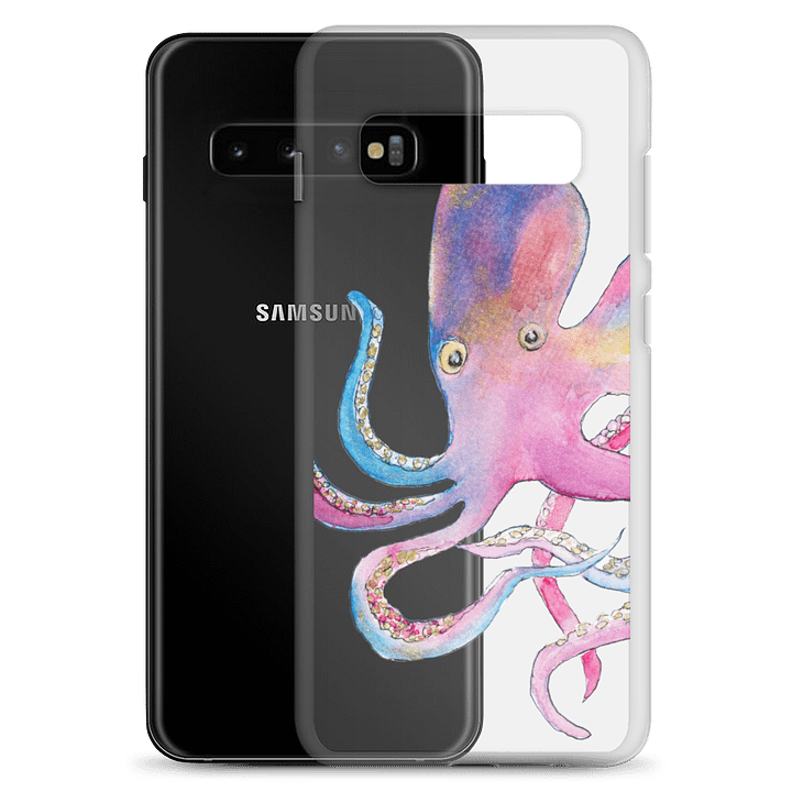 Rainbow Octopus Clear Samsung Galaxy Case product image (2)
