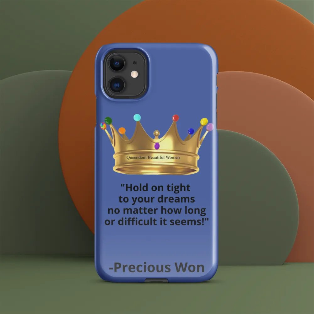 Queendom Beautiful Women iPhone® Snap Case (Blue-Tanzanite) product image (4)