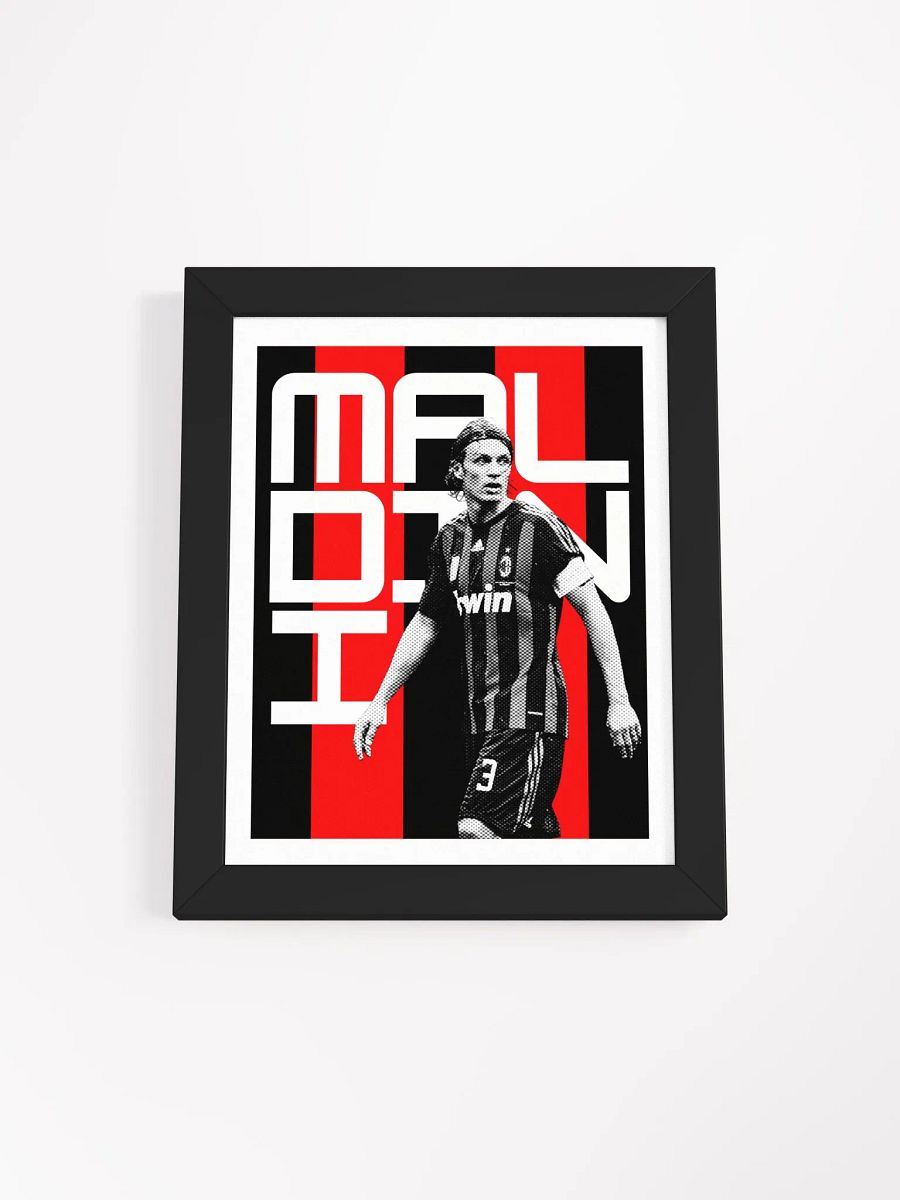 Paolo Maldini BW AC Milan Name Art Framed Print product image (4)