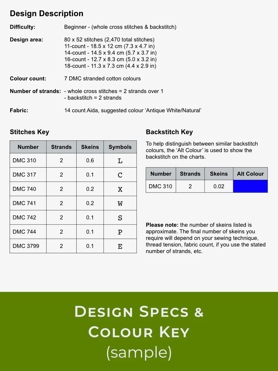 Monarch Butterfly (Easy): Insect Cross Stitch Pattern PDF product image (3)