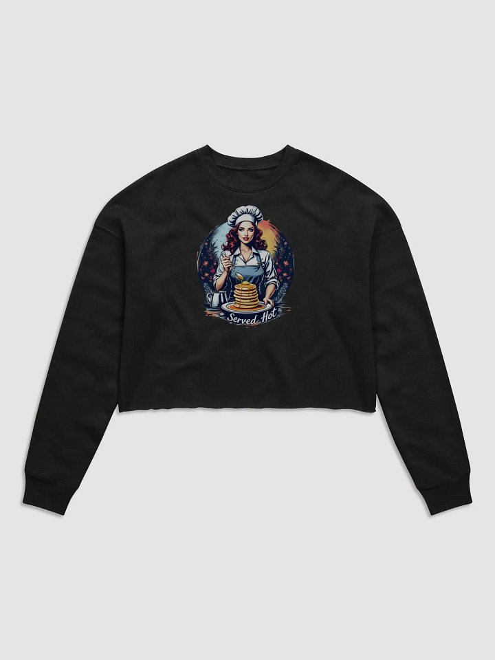 Cozy Raw Hem Crop Sweatshirt product image (1)