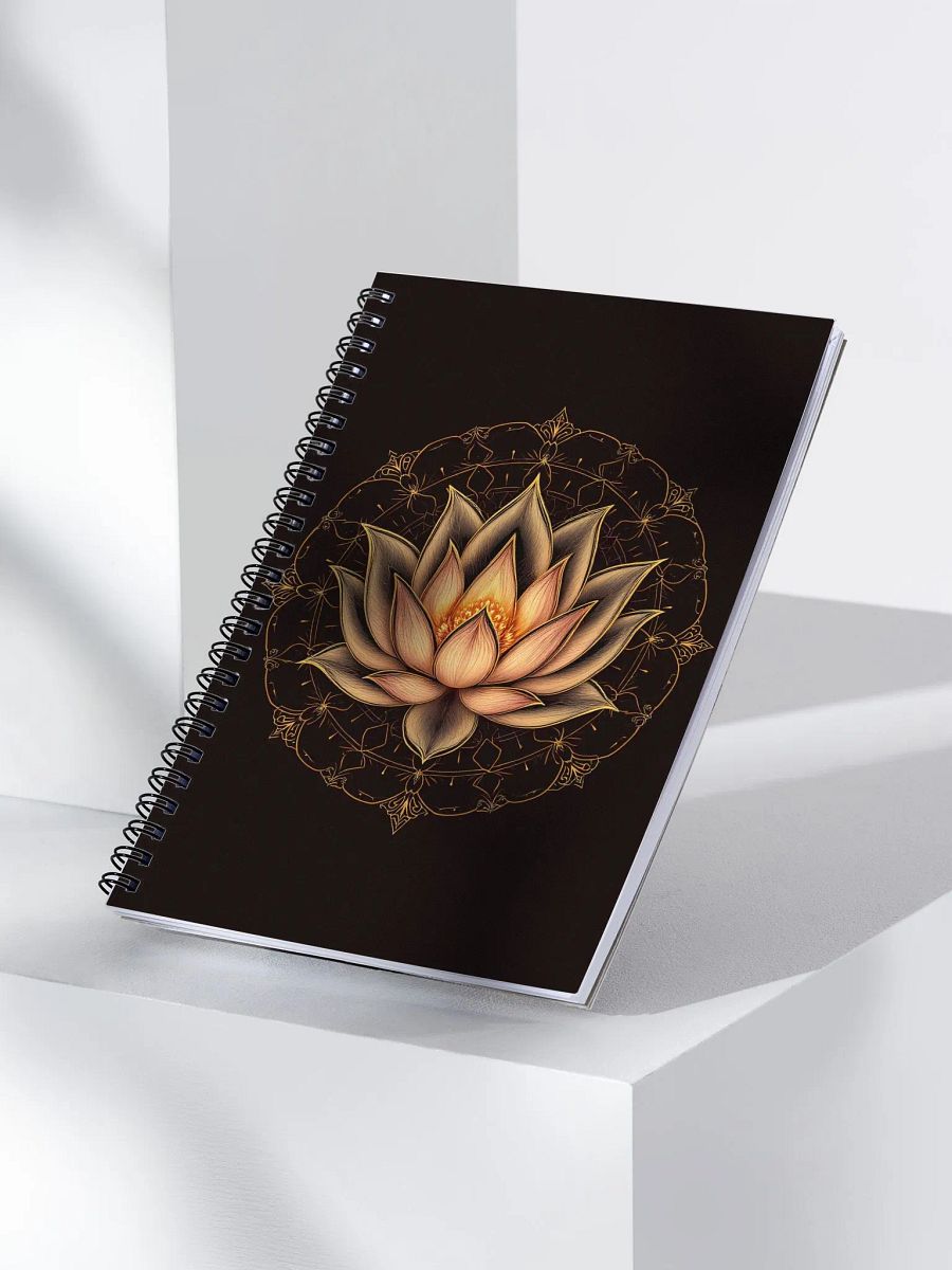 Golden Glow Lotus – Spiral Notebook product image (3)