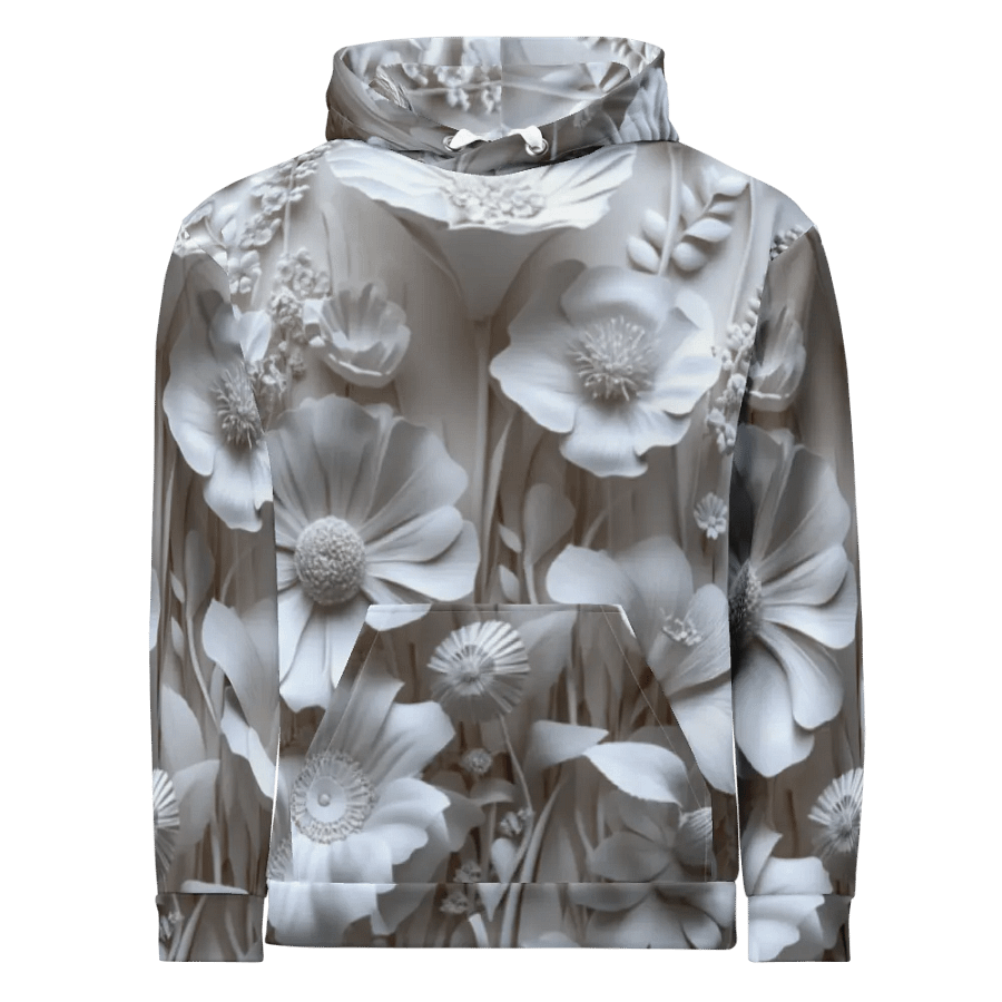 Ethereal White Flower All-Over Hoodie product image (5)