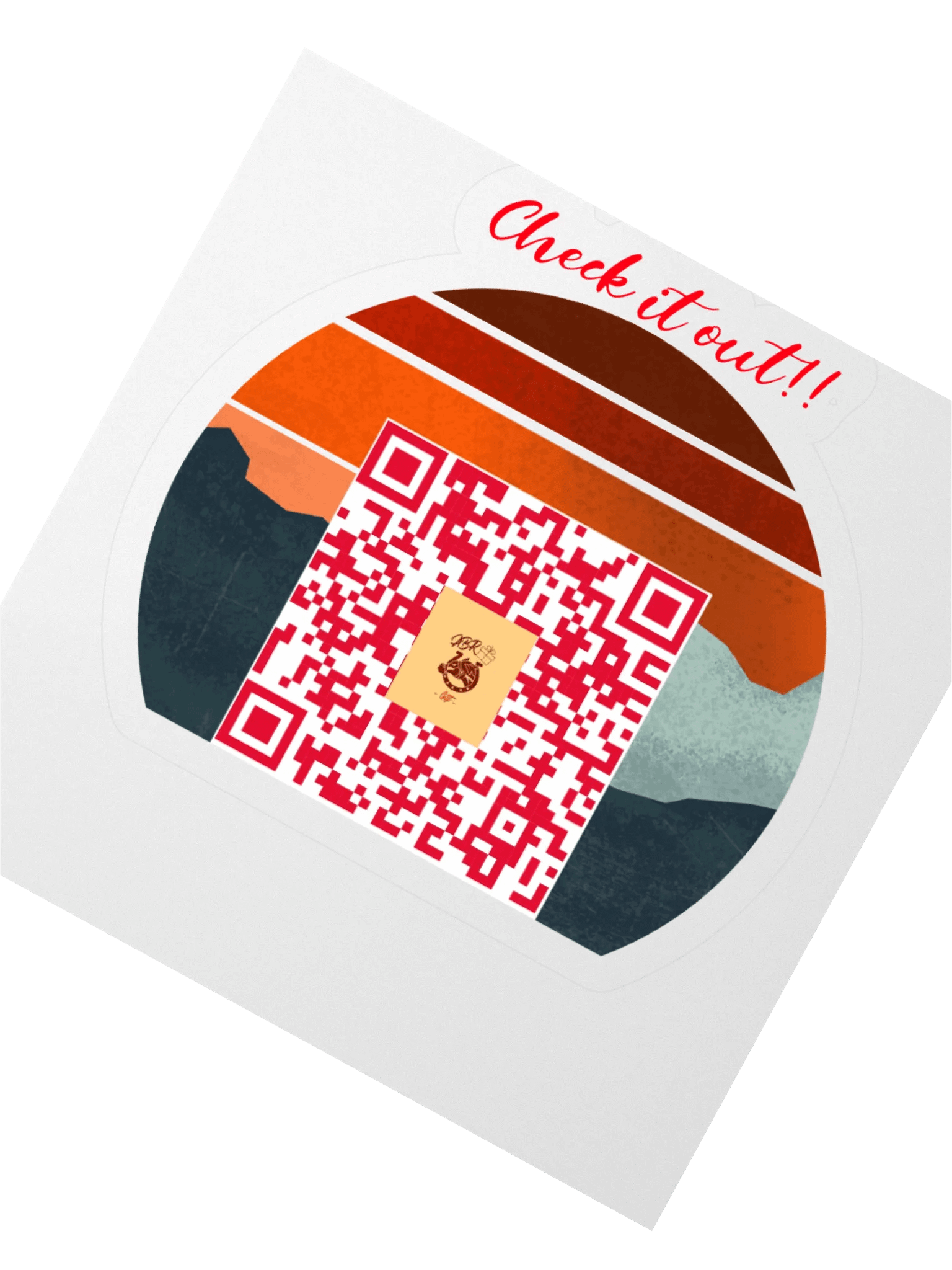 Sunset QR Code Sticker product image (5)