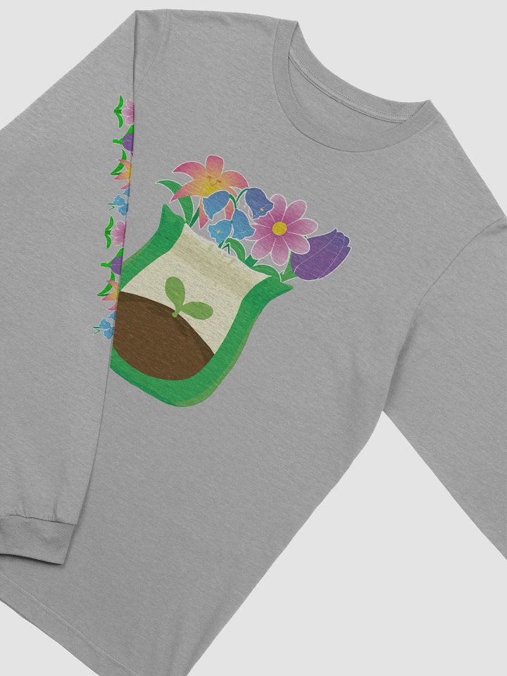 Flowers and Fertilizer - long sleeve tee with flowery sleeves product image (1)