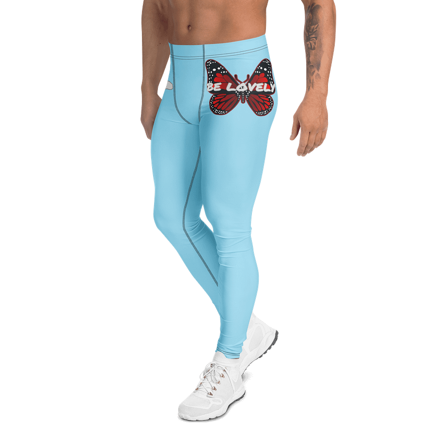 Be Lovely Butterfly Men's Leggings Columbia Blue product image (4)