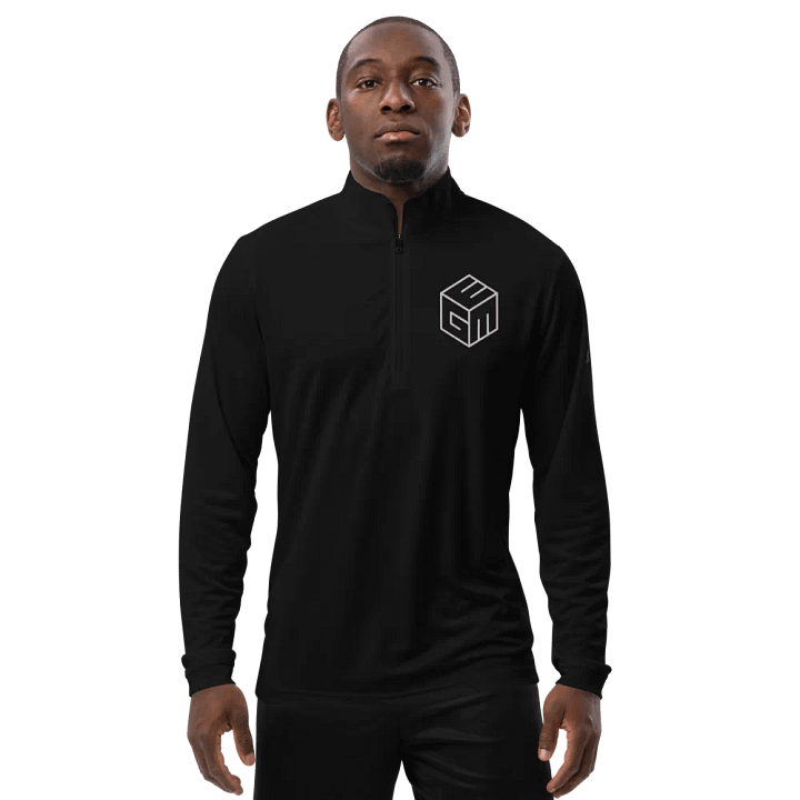 GEM White Logo Embroidered Quarter-Zip by adidas product image (2)
