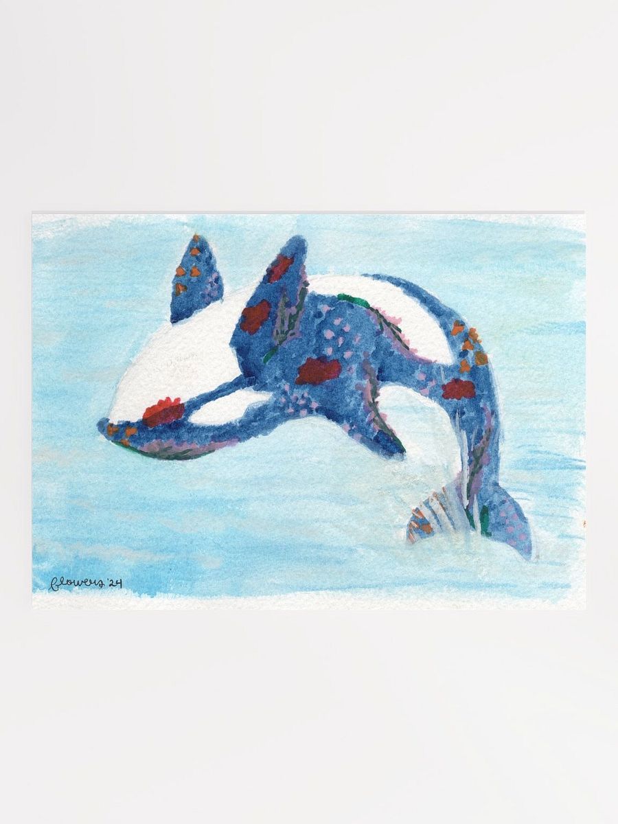 floral orca backwards breech 02 - watercolour - print product image (1)