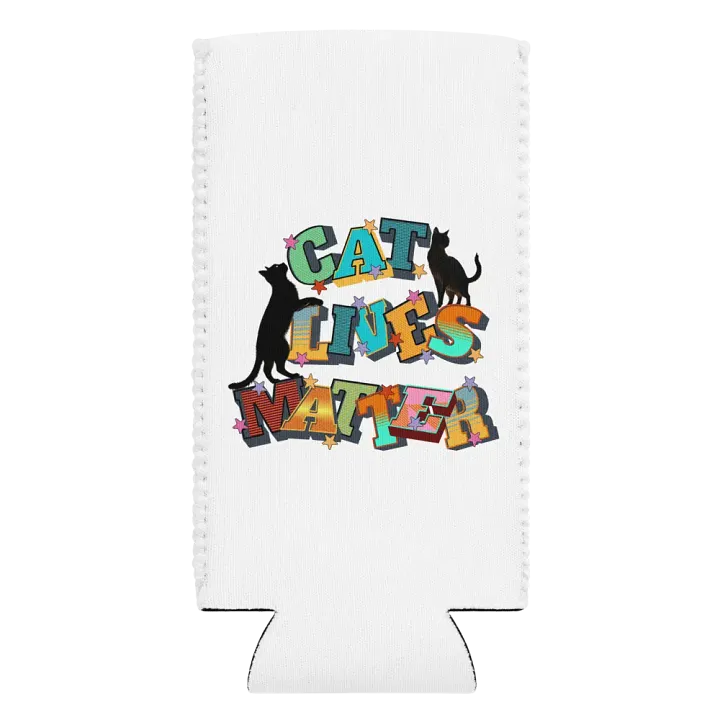 Cat Lives Matter Star-Studded Can Cooler product image (2)